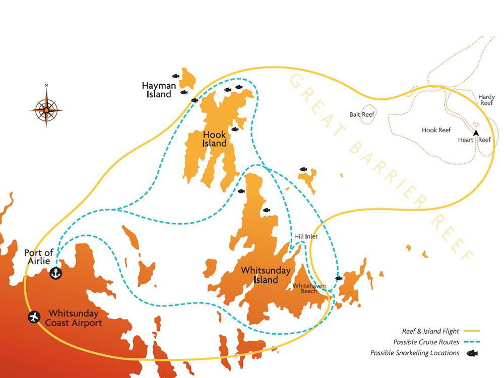 GSL Fly Cruise itinerary map