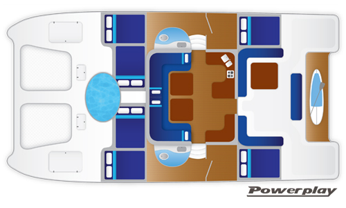 Layout for catamaran