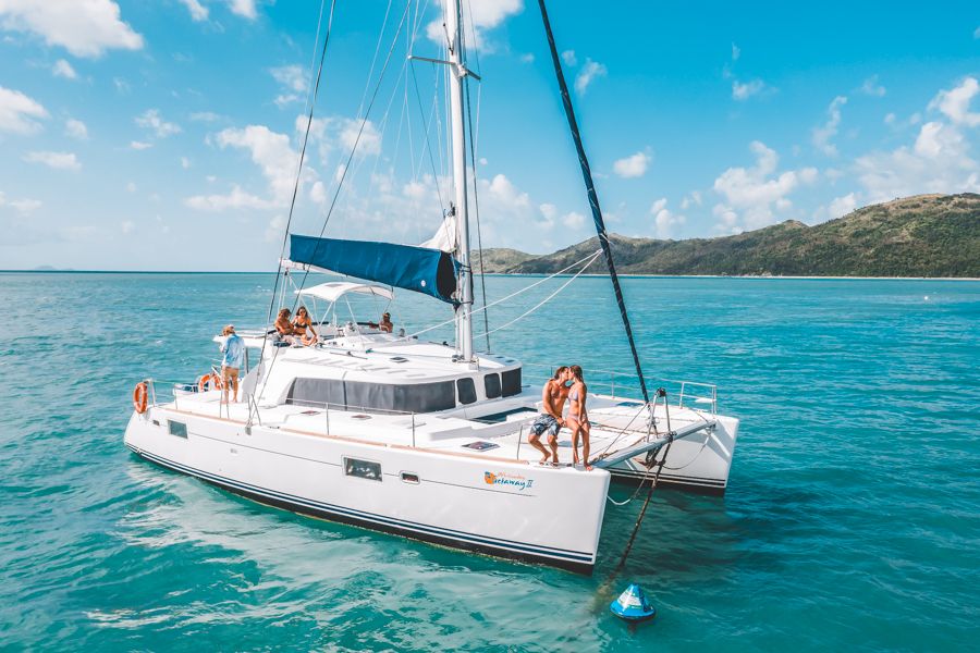 Image of Whitsunday Getaway Catamaran sailing in the Whitsundays, Airlie Beach