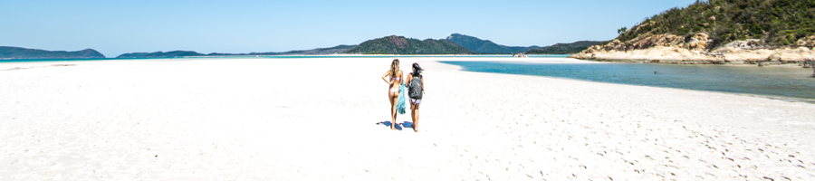 Whitehaven Beach, Walking off on the whitest sand