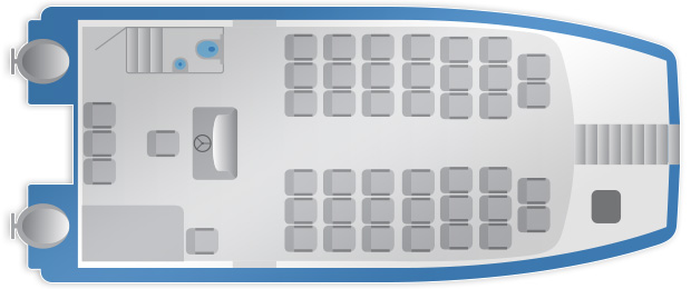 Layout for catamaran