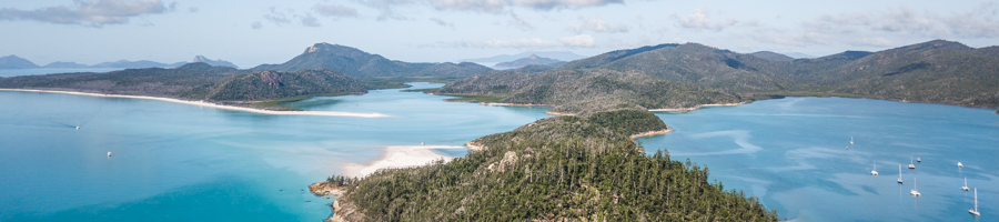 Hill inlet from the air