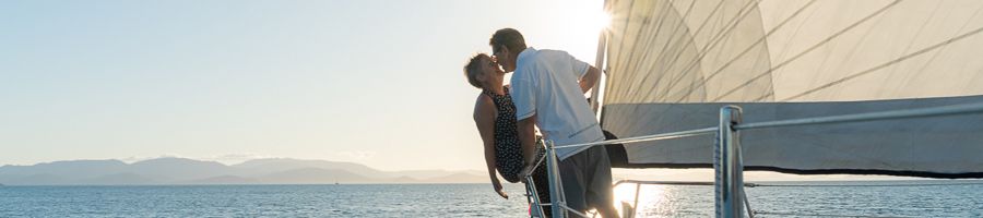 Milady, Sailing Whitsundays, Honeymooners enjoying the sunset