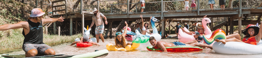 eli creek, tour, inflatables, tour