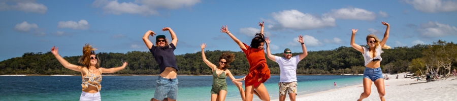 lake mckenzie, fraser island, pippies