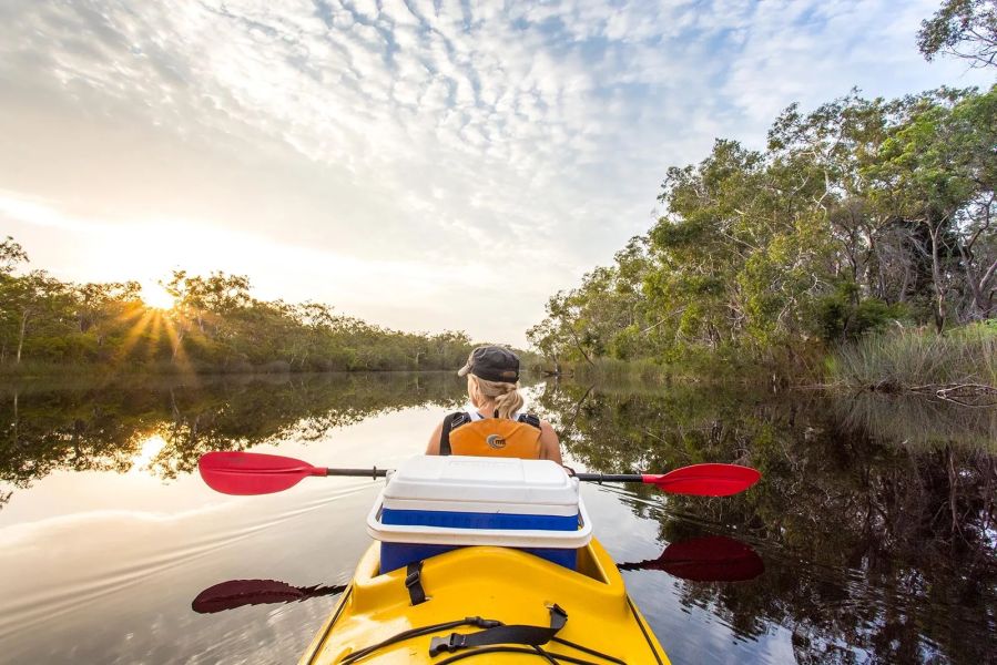 Sustainable Noosa Everglades Kanu Kapers Kayak Day Tour Hero Image | East Coast Tours Australia