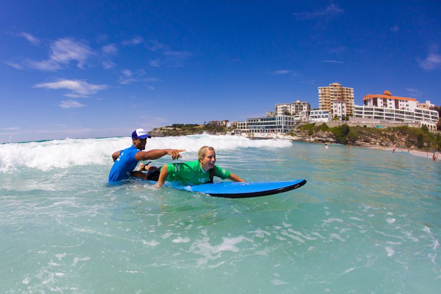 Let's Go Surfing Lesson Bondi Beach Hero Image | East Coast Tours Australia