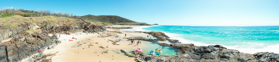 Champagne pools low tide