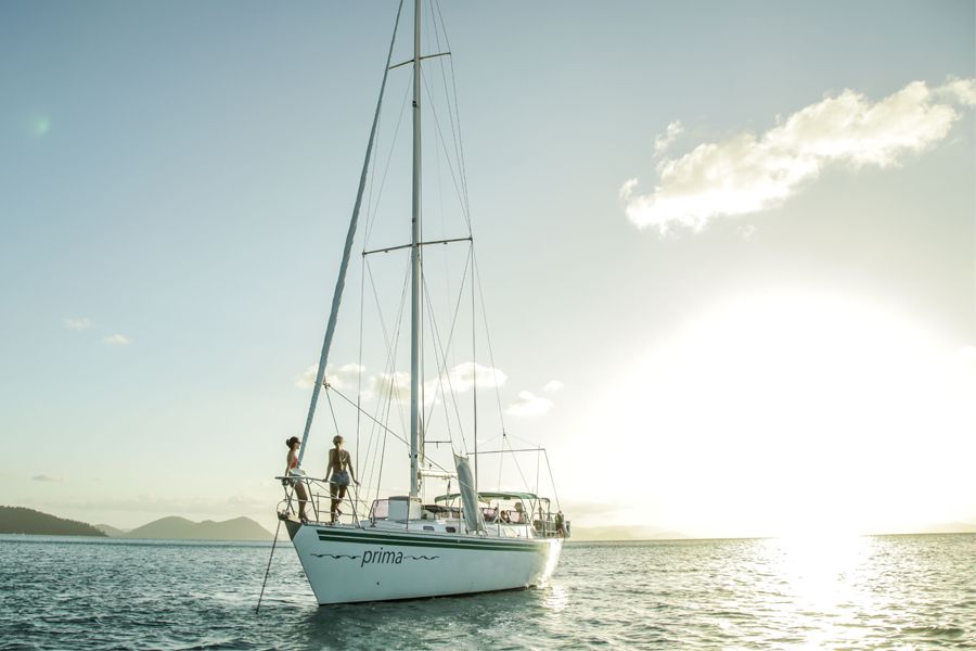 Sailing Whitsundays Hero Image For <p>Sailing on Prima in the Whitsundays | A Relaxed Intimate Adventure</p>
