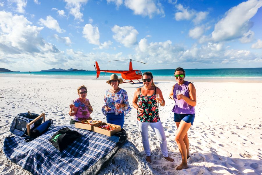 Fun Activities Whitsundays, Landing Helicopter on Whitehaven 