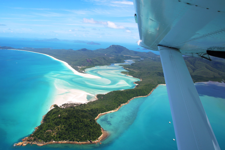 Aerial of Whitehaven Beach