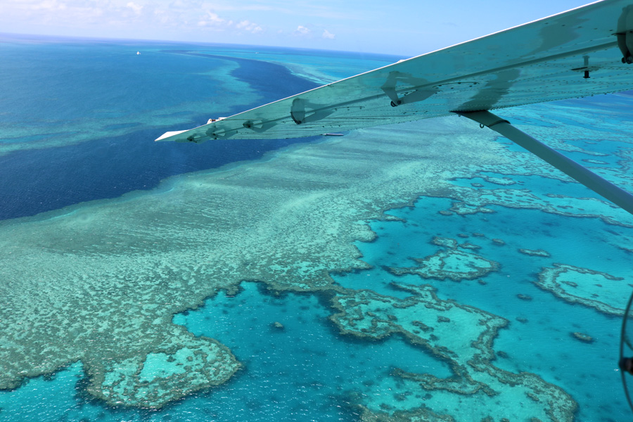 Scenic flight over the great barrier reef