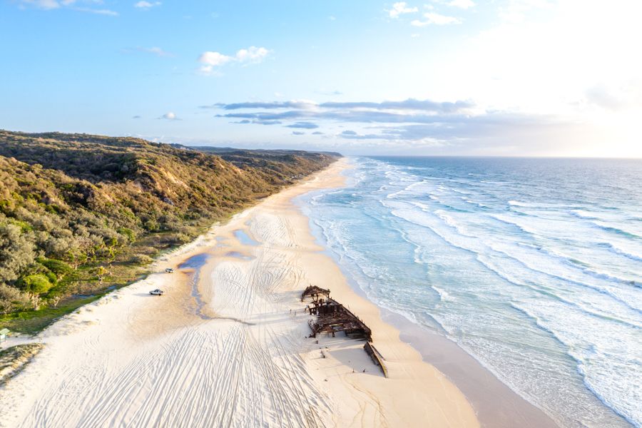 Sailing Whitsundays Hero Image For The S.S Maheno Shipwreck on K'gari (Fraser Island)