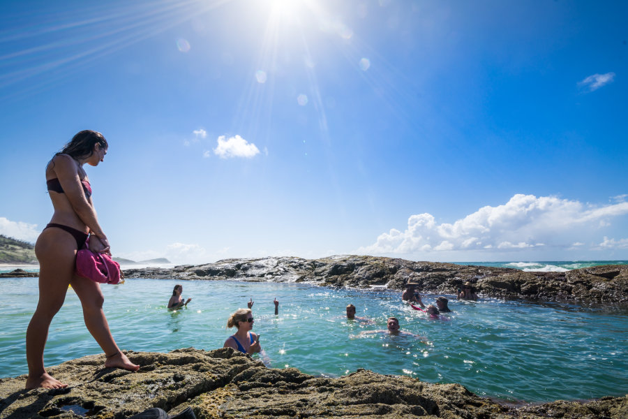 Champagne Pools on K gari Fraser Island Fraser Tours