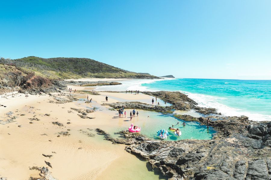 Champagne Pools on K gari Fraser Island Fraser Tours