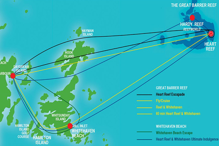 Sailing Whitsundays Hero Image For <p>Cruise/Fly: HeliReef Tour</p>
