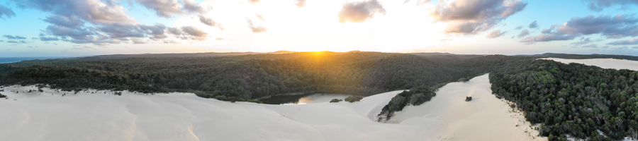 lake wabby, sunset, fraser island