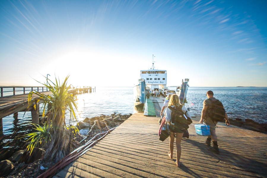 boat transfer, getting to fraser island, hervey bay