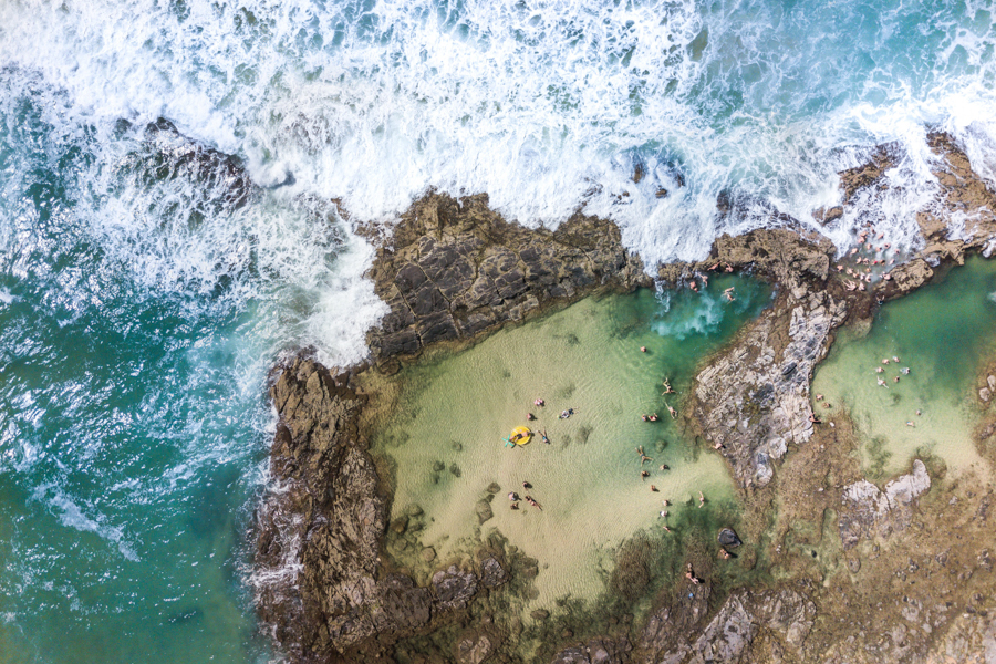 Champagne pools, Fraser from Brisbane, Getting to Fraser