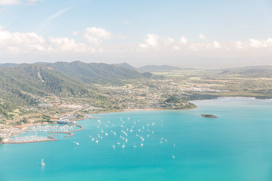 Airlie Beach Whitsundays from above, scenic flight whitsundays