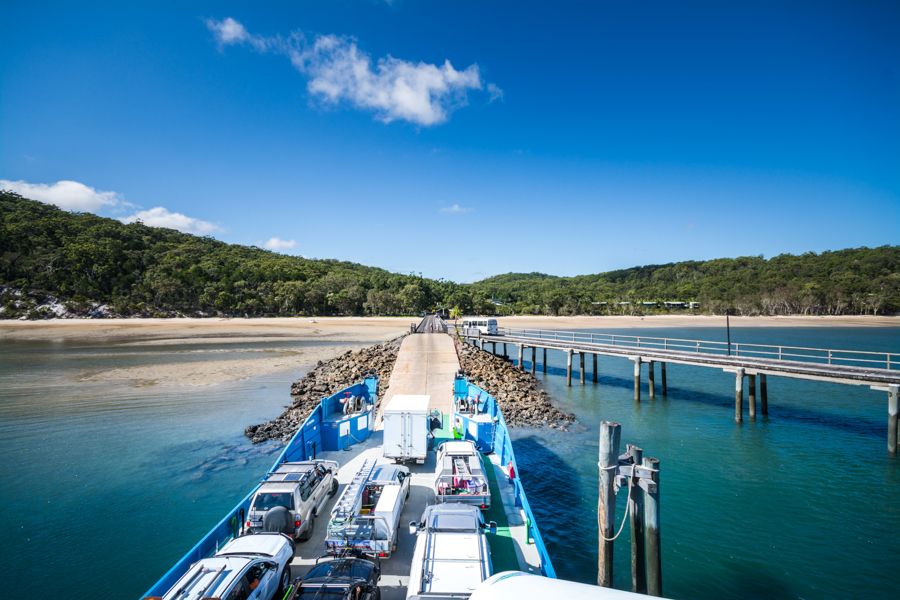 Driving to Fraser Island Ferry