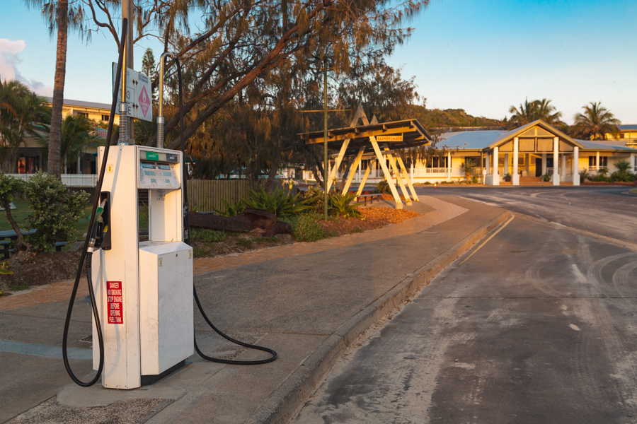 fuel, fraser island, eurong resort