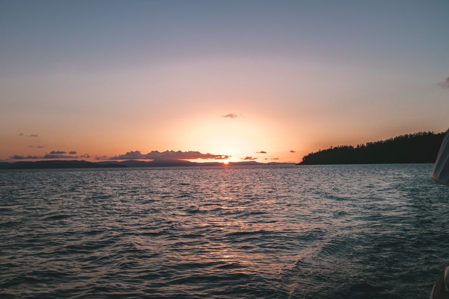 sunset, airlie beach, whitsundays