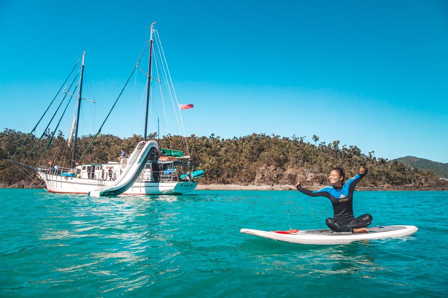 paddleboarding