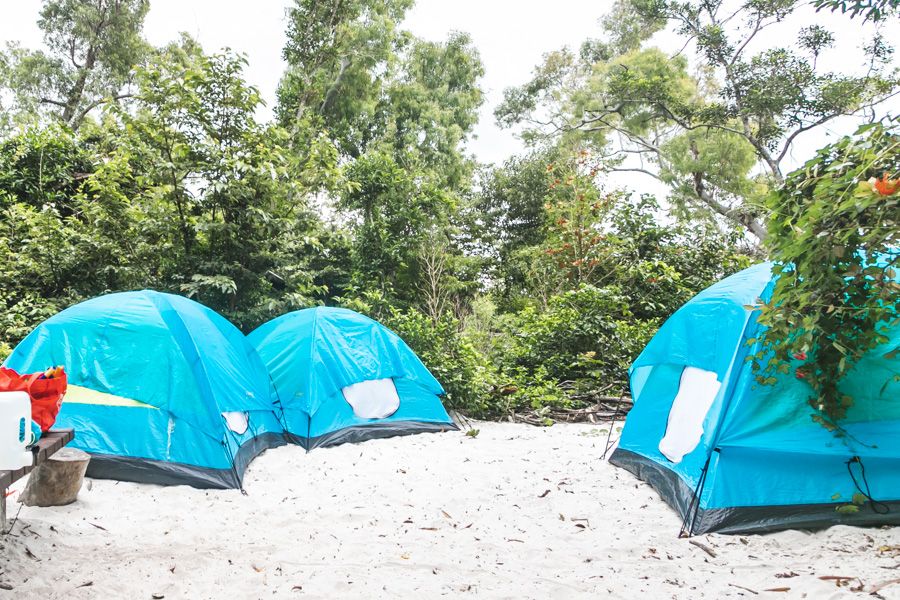 camping, whitehaven beach