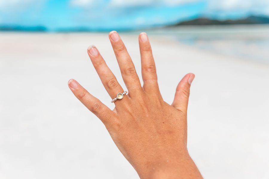 Whitehaven Beach hand