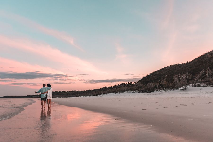 whitehaven sunset, couple