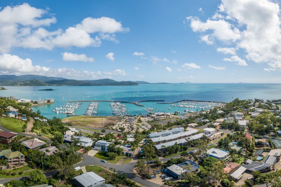 Aerial view of Airlie Beach