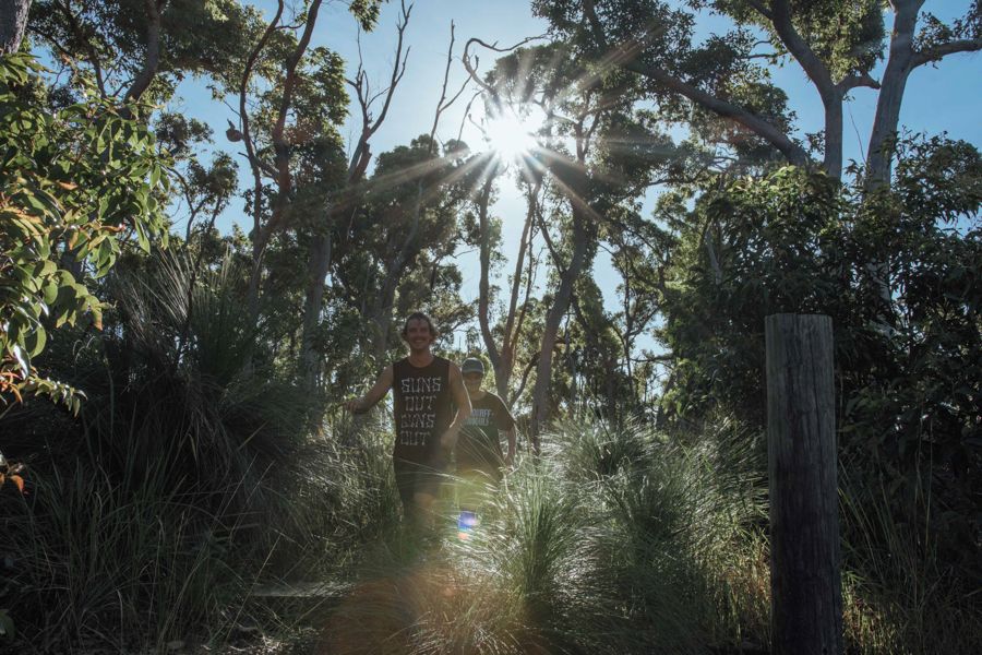 hikers walking along the Whitsundays Great Walk