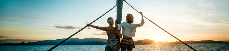 Whitsunday Blue Magic Catamaran Sailing Couple