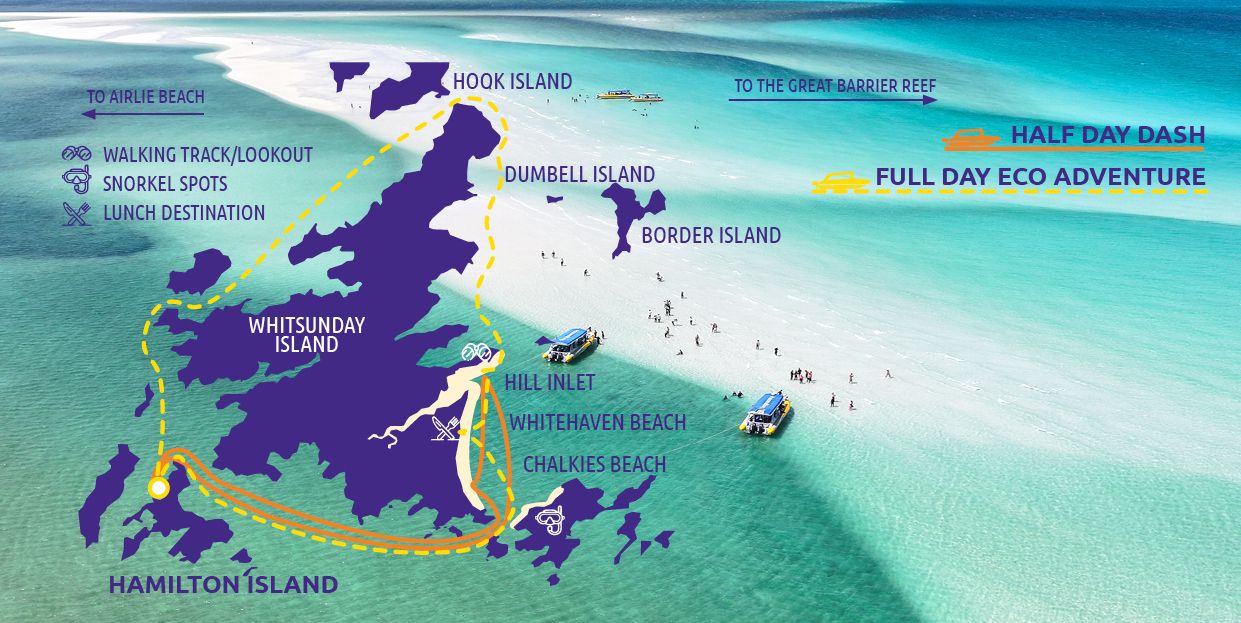 Ocean Rafting Hamilton Island Map