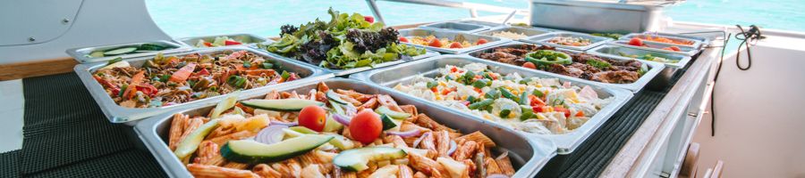 Buffet lunch onboard Whitsunday Bullet Day Tour