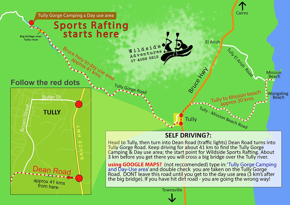 Wildside Adventures meeting point map