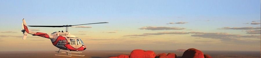 Ayers Rock helicopter tour in the Outback