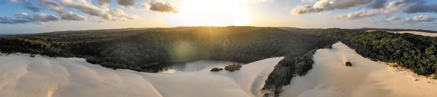 sunset, fraser island