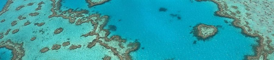 Aerial shot of Heart Reef