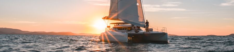 entice sunset, whitsundays