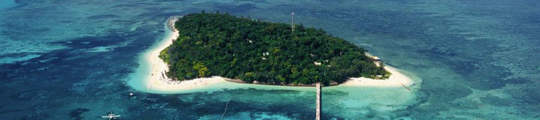 Green Island shot with the jetty aerial