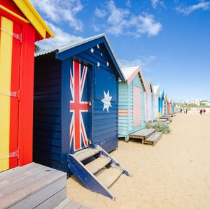 Beach huts on St Kilda's Beach