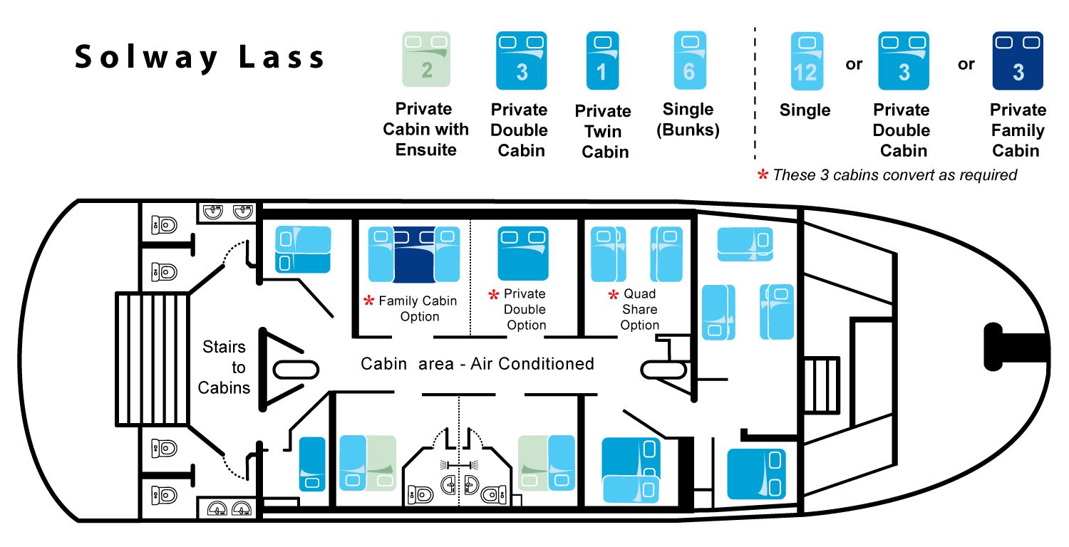 Vessel layout, Whitsundays Floating Hotel Solway Lass