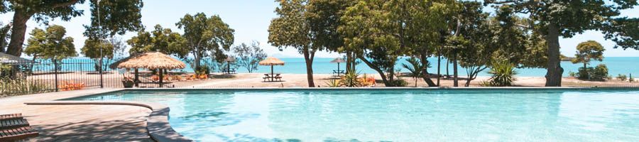 Pool and view at Cape Gloucester Resort