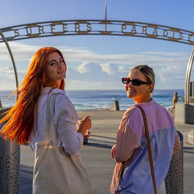 Two girls in Surfers PAradise