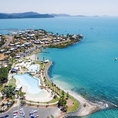 A woman with a big smile in Airlie Beach