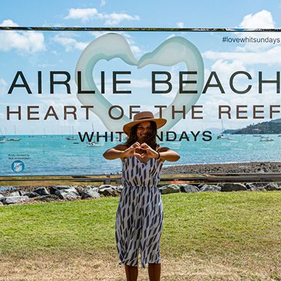 Airlie Beach "Heart of the Reef" sign