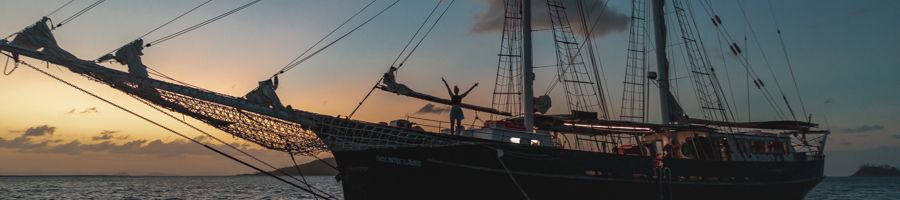 Solway Lass ship at sunset 