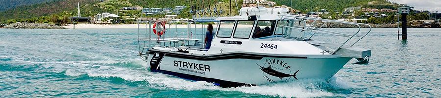 Stryker fishing vessel departing from Airlie Beach